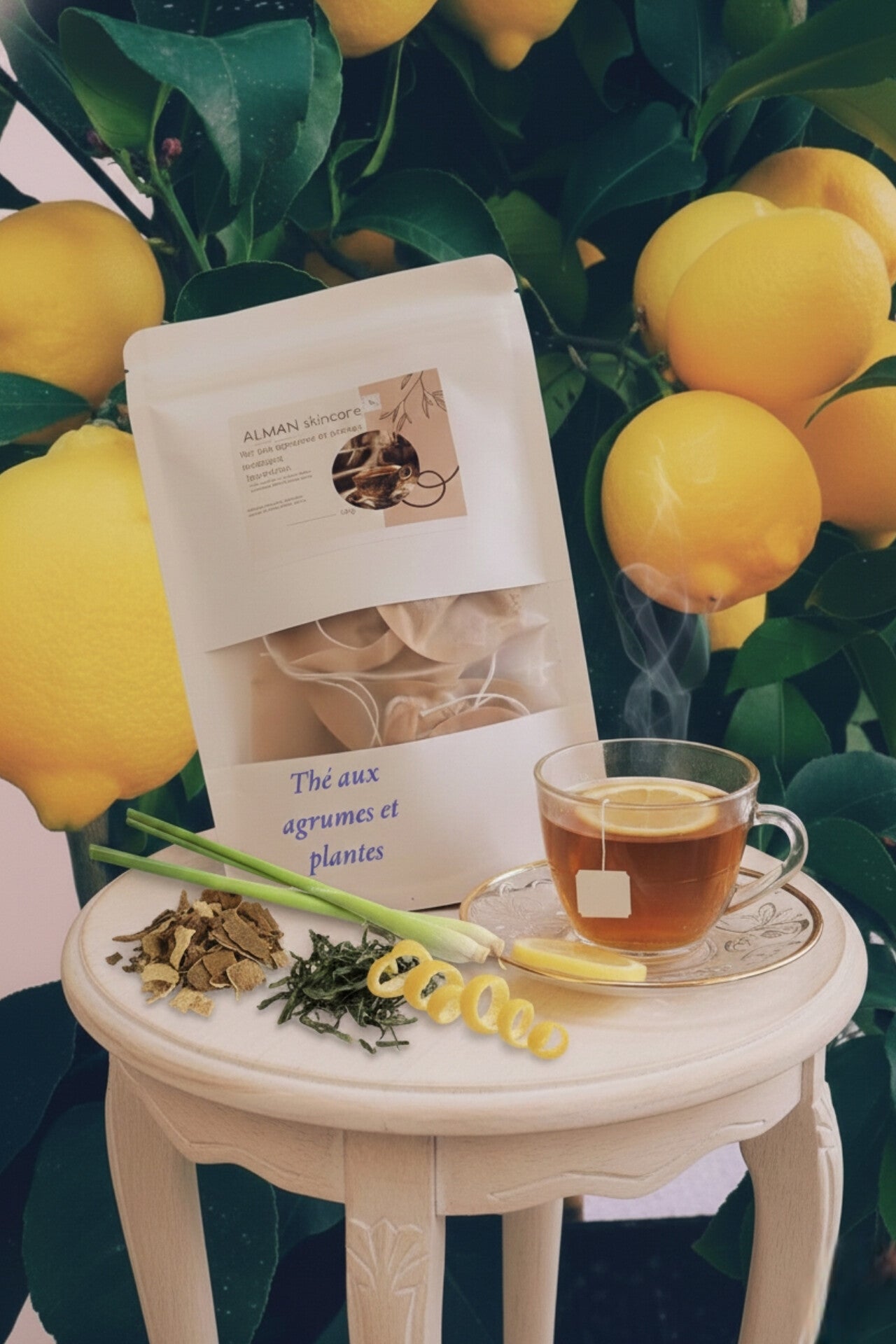 Thé aux agrumes et plantes exotiques